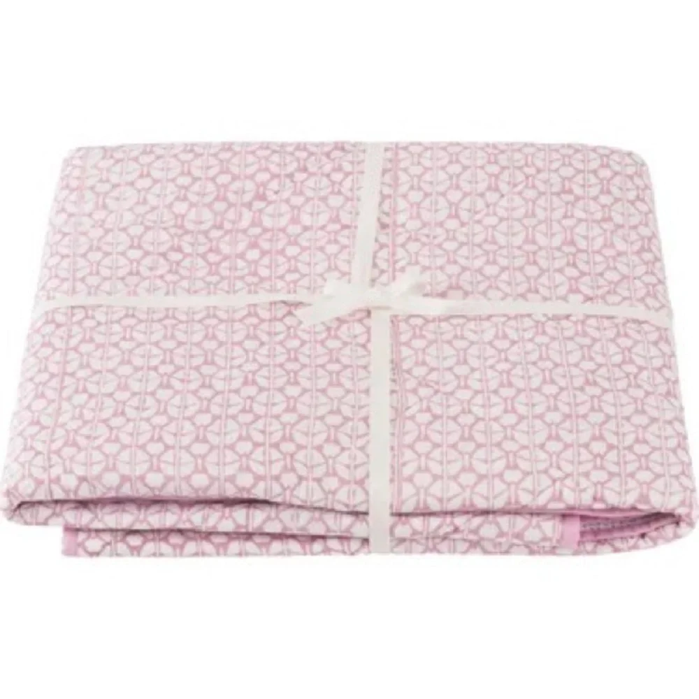 NWOT Block Printed Fitted Crib Sheet - Baby Girl - Pink Plum Shibori - Cotton